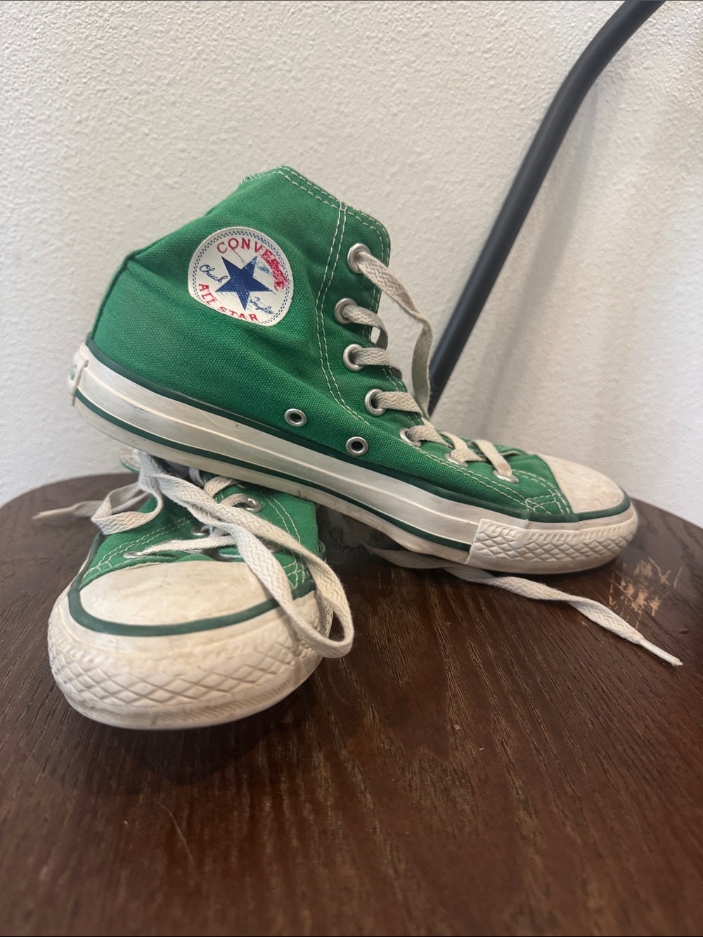 Converse High Top Sneakers - Green with White Accents